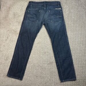 Diesel Darron Regular Slim Tapered Jeans Mens 34x32 Dark Wash Indigo ORZ31 Denim
